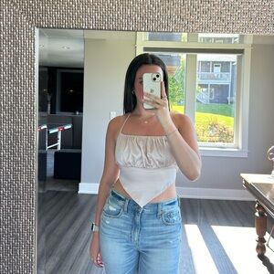 Ruched Tie Back Halter Top